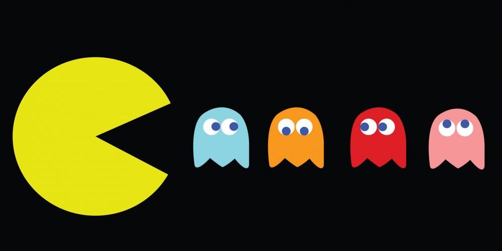 Pac-Man chasing ghosts